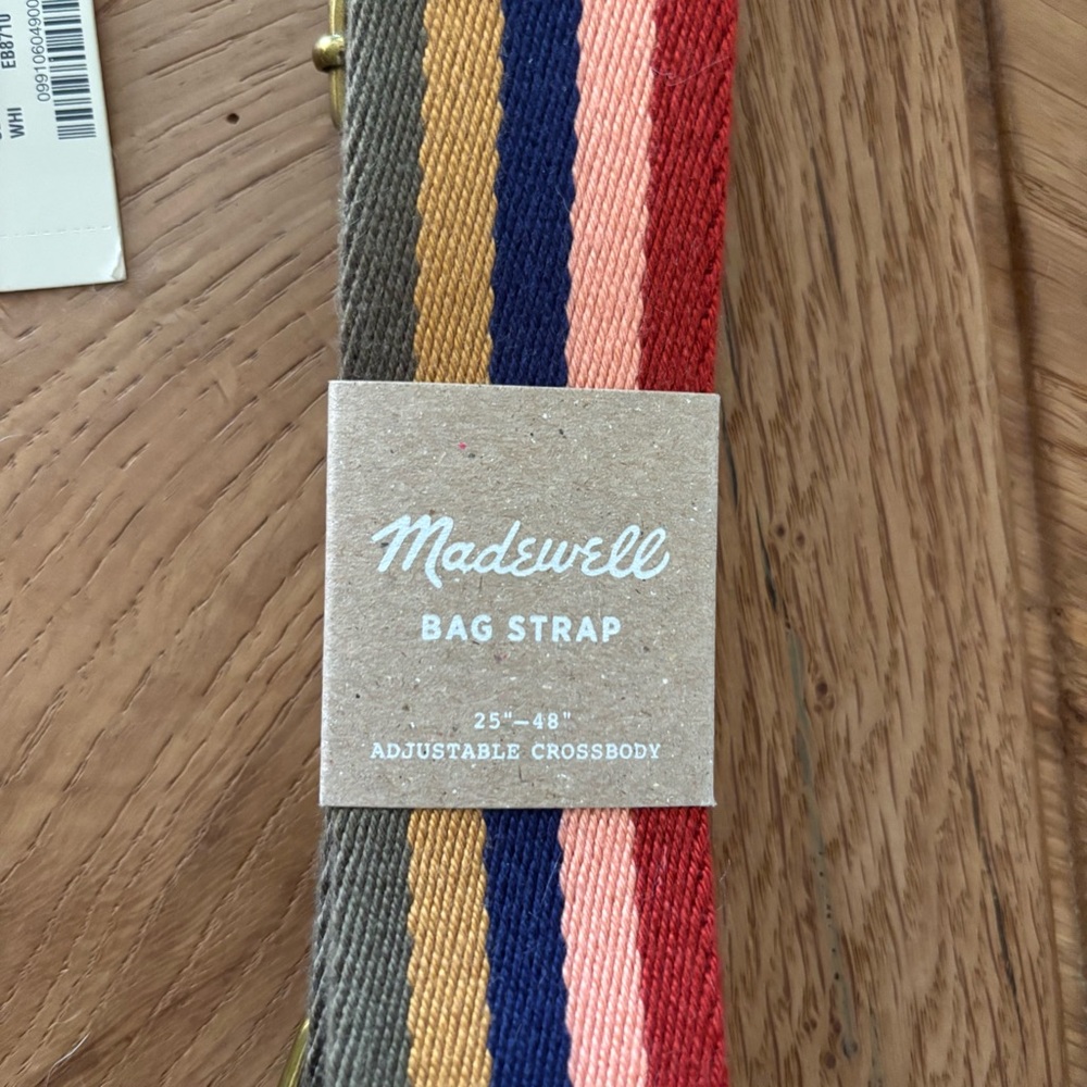 Madewell Striped Adjustable Crossbody Bag Strap